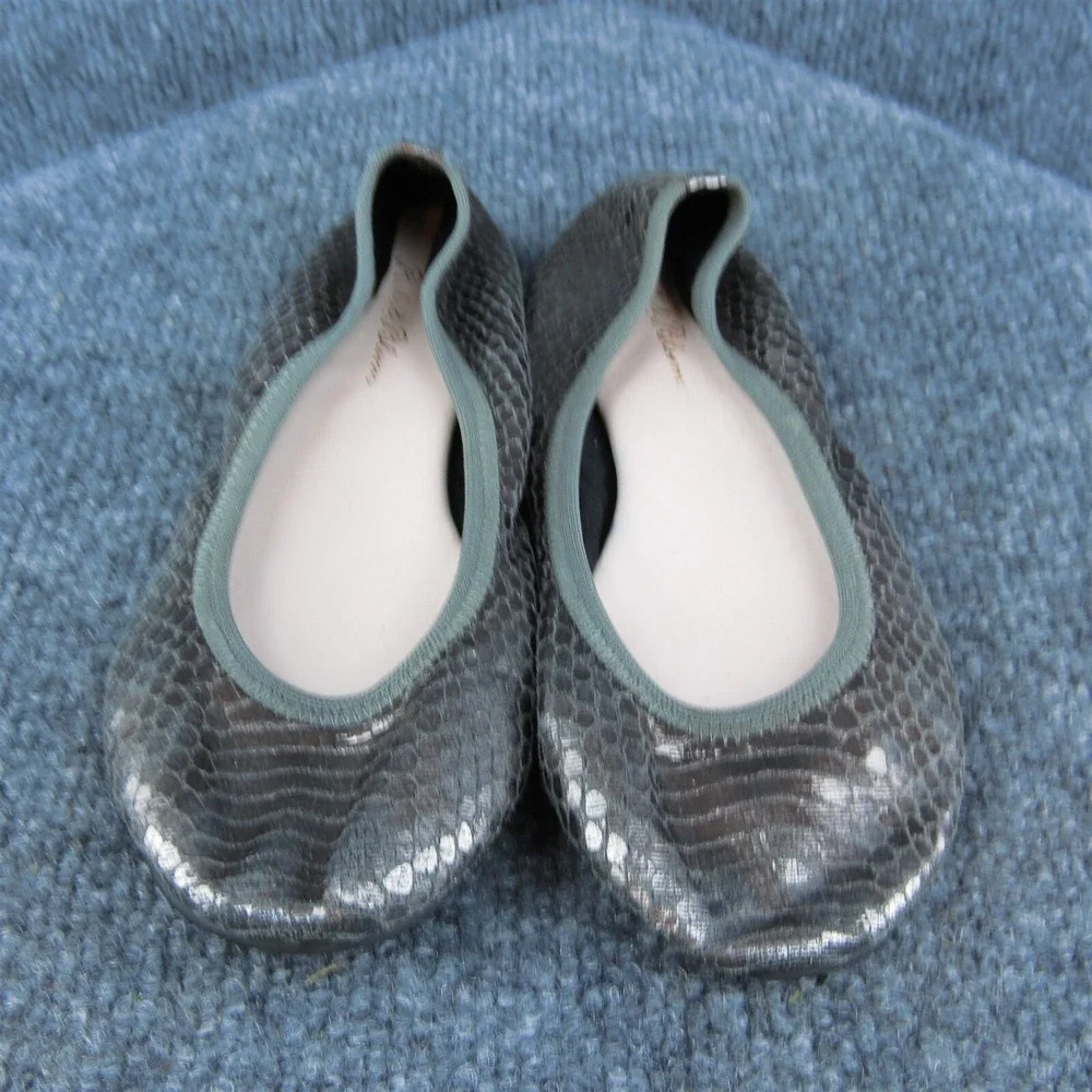 Ruby & Bloom Girls Ballet Shoes Silver Synthetic Slip On‎ Sz Toddler 12.5 Medium